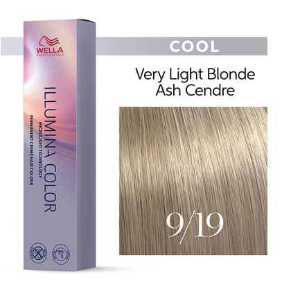 Wella Illumina Color 9/19 Very Light Blonde Ash Cendre Permanent Hair Color