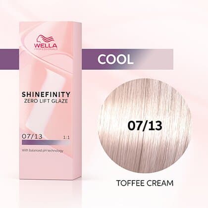 Wella Shinefinity Zero Lift Glaze 07/13 Medium Blonde Ash Gold (Toffee Cream)