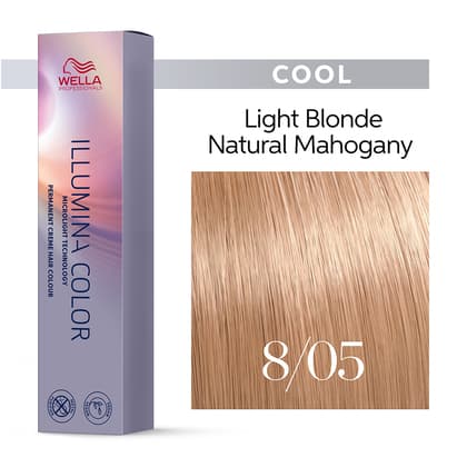 Wella Illumina Color 8/05 Light Natural Mahogany Blonde Permanent Hair Color