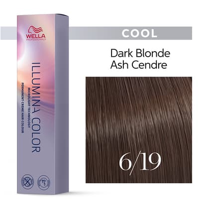 Wella Illumina Color 6/19 Dark Ash Cendre Blonde Permanent Hair Color