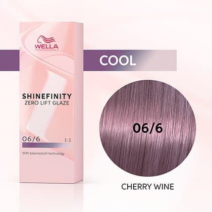 Wella Shinefinity Zero Lift Glaze 06/6 Dark Blonde Violet (Cherry Wine)