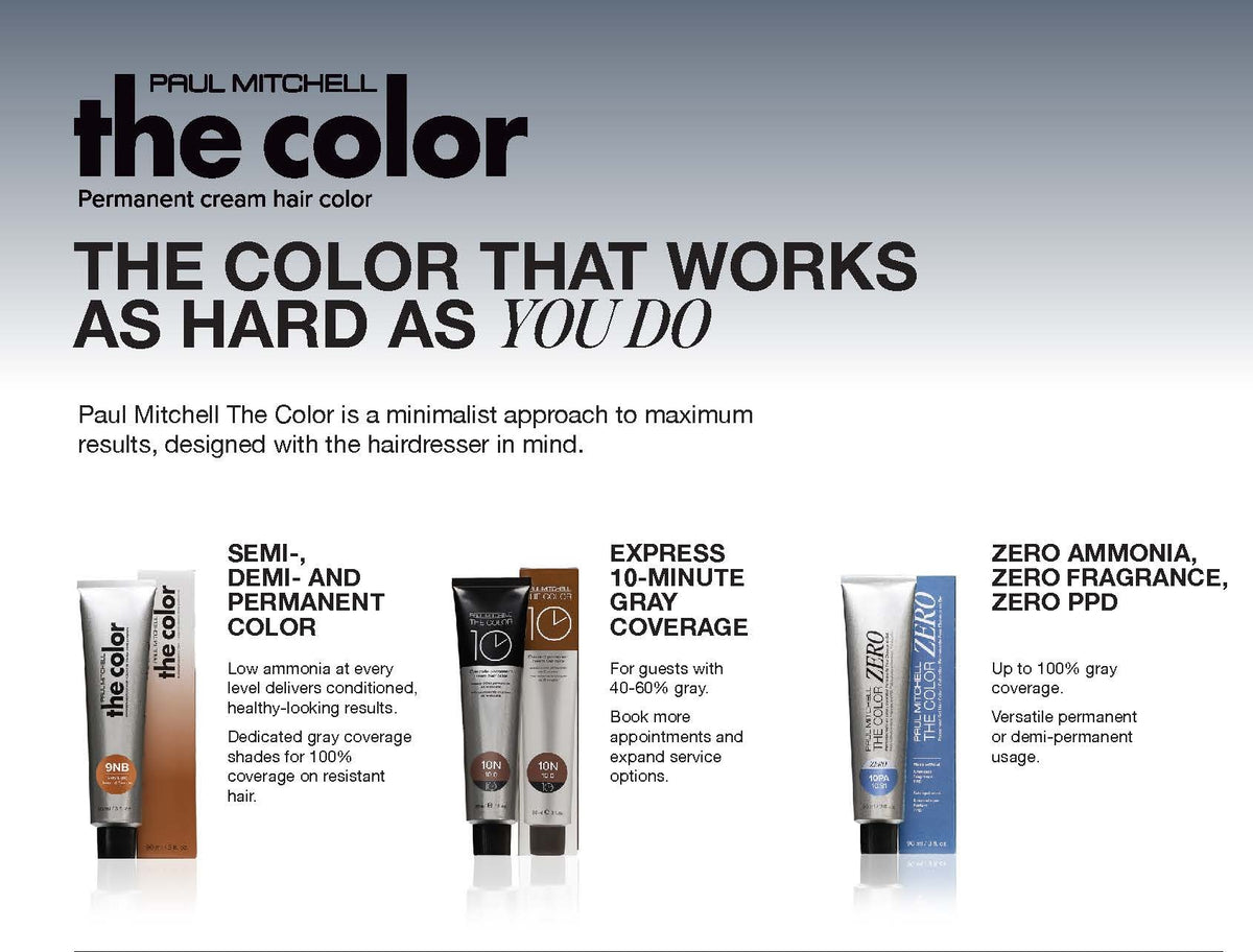Paul Mitchell The Color Zero Ammonia-Free Permanent Hair Color 3 oz