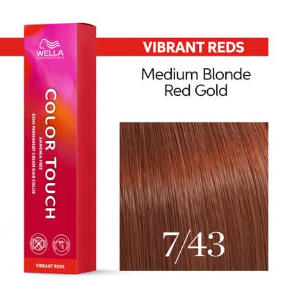 Wella Color Touch 7/43 Medium Blonde/Red Gold