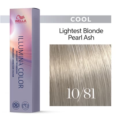 Wella Illumina Color 10/81 Lightest Blonde Pearl Ash Permanent Hair Color