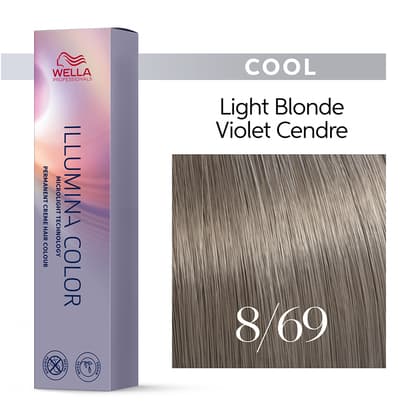 Wella Illumina Color 8/69 Light Violet Cendre Blonde Permanent Hair Color