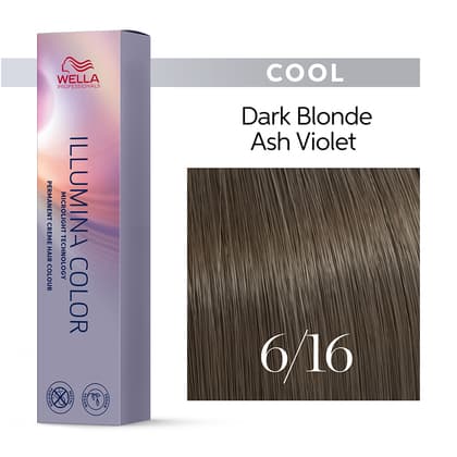 Wella Illumina Color 6/16 Dark Ash Violet Blonde Permanent Hair Color