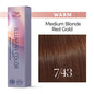 Wella Illumina Color 7/43 Medium Red Gold Blonde Permanent Hair Color