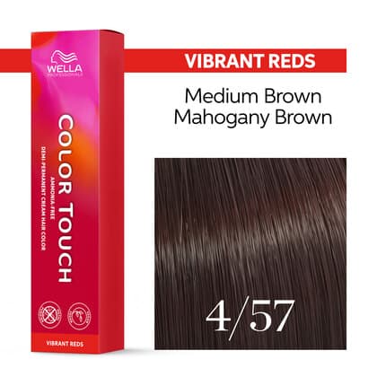 Wella Color Touch 4/57 Medium Brown/Mahogany Brown