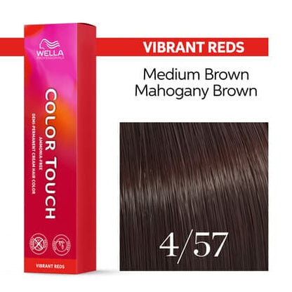 Wella Color Touch 4/57 Medium Brown/Mahogany Brown