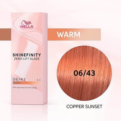 Wella Shinefinity Zero Lift Glaze 06/43 Dark Blonde Red Gold (Copper Sunset)