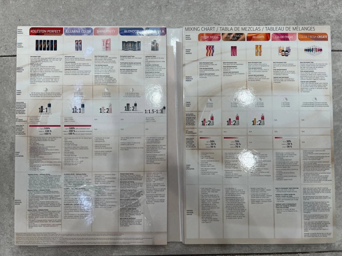 Wella Professionals Demi & Semi-Permanent Hair Color Swatch Book