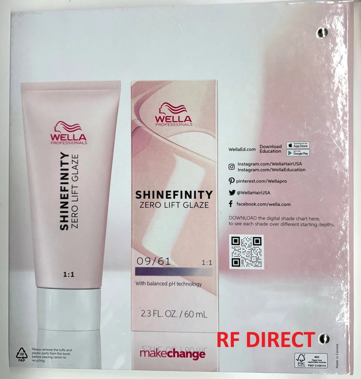 Wella Professionals Shinefinity Zero Lift Color Glaze Swatch Book