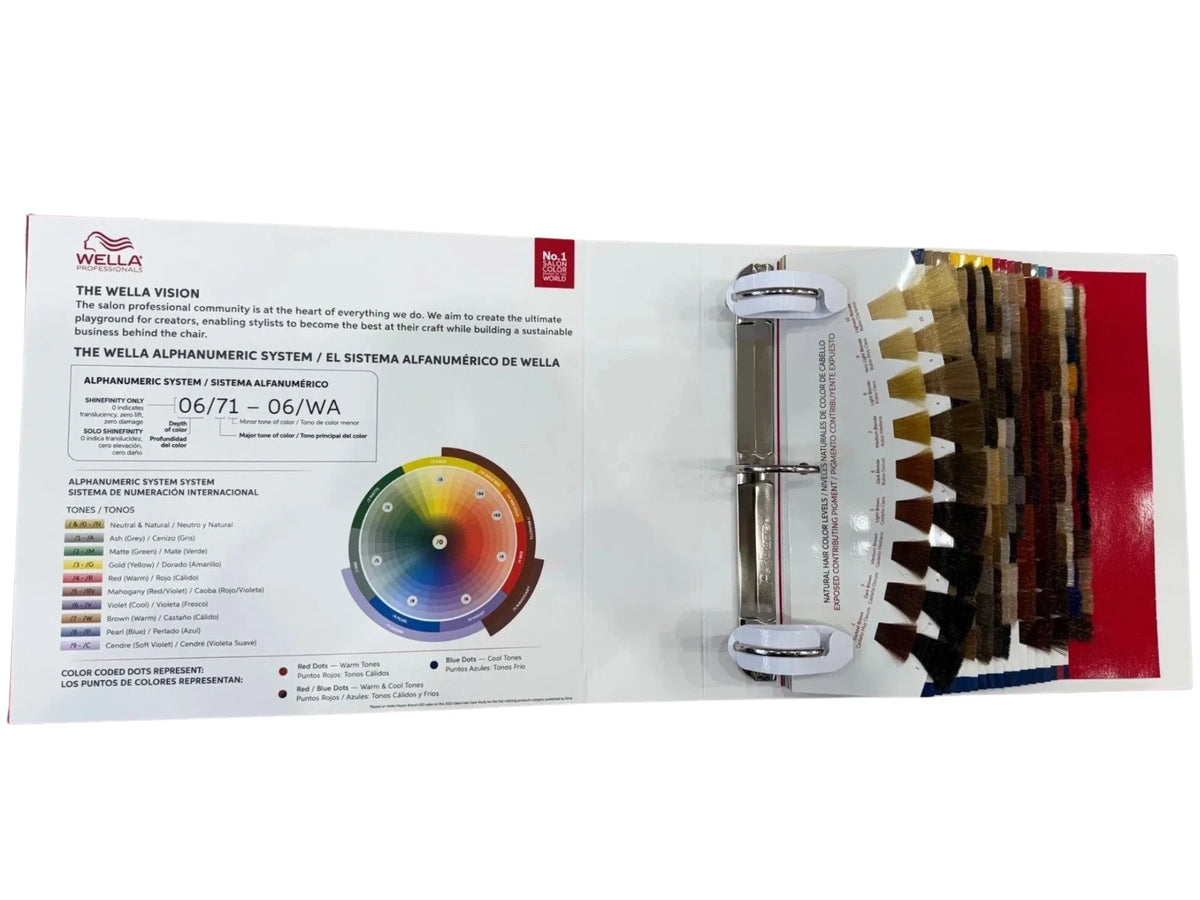 Wella Professionals Koleston Perfect & Color Touch Hair Color Swatch Book – Mini Red Binder
