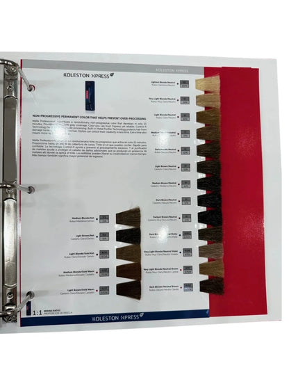 Wella Professionals Koleston Perfect & Color Touch Hair Color Swatch Book – Mini Red Binder