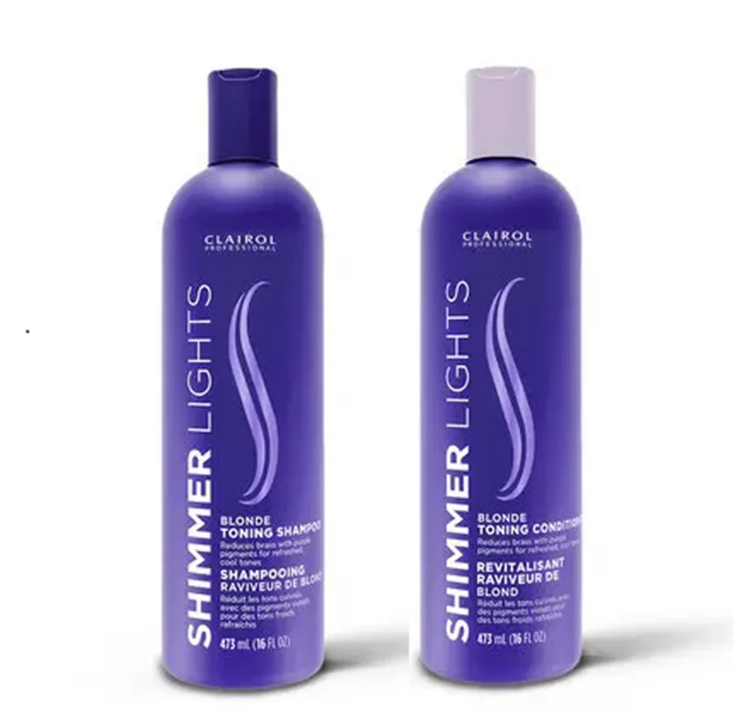 Clairol Professional Shimmer Lights Blonde Toning Shampoo and Conditioner Duo