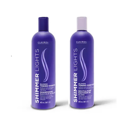 Clairol Professional Shimmer Lights Blonde Toning Shampoo and Conditioner Duo
